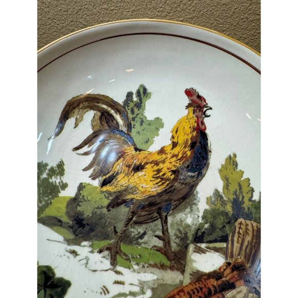 Vintage Retired William Sonama Ceramoc Rooster Pasta Bowl Made In Italy - Picture 4 of 10